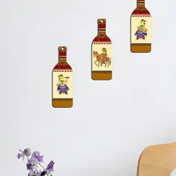 SEHAZ ARTWORKS 3-Pcs Green & Beige Printed Living Room Decor Wall Hangings image 3