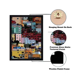 Gallery99 Multicoloured Landscape Texture Paper Framed Art Print image 4