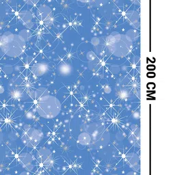 Jaamso Royals White & Blue Sparkling Star Design Self Adhesive & Waterproof Wallpaper image 4