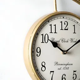 vedas White Solid Round Analogue Wall Clock image 4