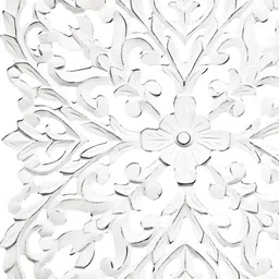 VAS collection home 2-Pcs White Textured Wooden Wall Decors image 2