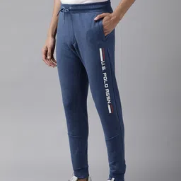 U.S. Polo Assn. Denim Co. Men Navy Blue Solid Joggers with Logo Print image 2