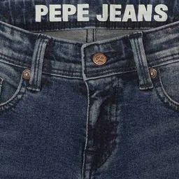 Pepe Jeans Boys Blue Slim Fit Mid Waist Light Fade Stretchable Jeans image 2