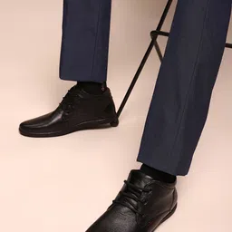 Red Chief Men Black Leather Formal Derby image 5