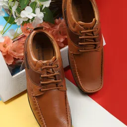 Red Chief Men Tan Leather Derbys-picture-18
