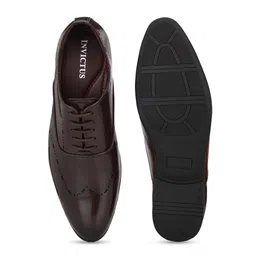 INVICTUS Men Brown Solid Formal Derbys image 3