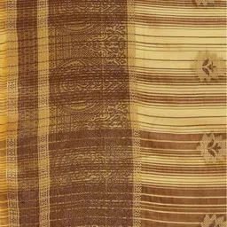 RAJGRANTH Orange & Brown Ethnic Motifs Zari Linen Blend Banarasi Saree image 5