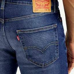 levi's Men's 511 Blue Slim Fit Mid Rise Jeans image 4