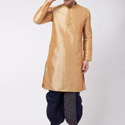 VASTRAMAY By Vastramay Men Relaxed-Fit Embroidered Ethnic Dhoti Pant image 5