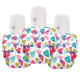 Mylo Infants Kids Pack Of 3 Printed Reusable Diapers image 1