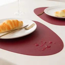 HOKIPO Red 4 Pieces Heat Resistant & Waterproof Table Placemats image 4