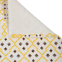 ratan cart TARAN LIVING Yellow & Blue 4 Pcs Geometric-patterned Cotton Table Placemats image 5