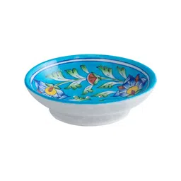Golden Peacock Turquoise Blue & Green Printed Decorative Soap Dish image 5