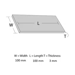 generic 4EFE Aluminium Alloy 3mm Plate/Sheet- 200x200x3mm, 350g - for DIY Projects image 2