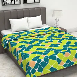 Divine Casa Blue & Green Set of 2 Mild Winter 120 GSM Double Bed Dohars image 2