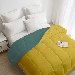 MYTRIDENT Turquoise Blue  Yellow Mild Winter Double Bed Comforter image 2
