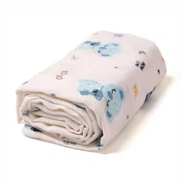 TIDY SLEEP White & Blue Mild Winter 210 GSM Cotton Single Bed Dohar image 2