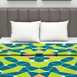 Divine Casa Blue & Green Set of 2 Mild Winter 120 GSM Double Bed Dohars image 4