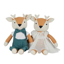 haus & kinder Kids Set Of 2 Noah & Sophia Cotton DeerRag Soft Toy-picture-22