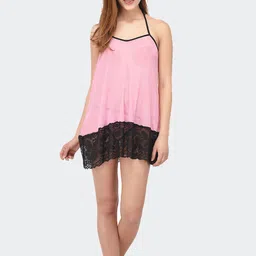 Fleurt Women Pink & Black Baby Doll-picture-31