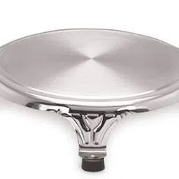 ScentRose Stainless Steel Chakla | Roti Rolling Board Polpat | Standard Silver | Made in India image 1
