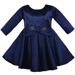 Wish Karo Girls Satin Fit & Flare Dress-image-97