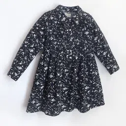 Cherry Crumble Girls Floral Print Fit & Flare Dress-image-87