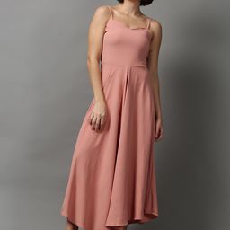 SHOWOFF Women Solid A-Line Maxi Dress-picture-15