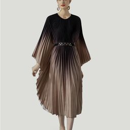 JC Collection Accordion Pleats Kaftan Midi Dress-picture-1