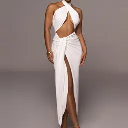 Bee Boe Halter Neck Sheath Maxi Dress-picture-36
