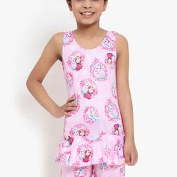 JMT Wear Girls Printed Skinny-Fit Swimming Dress-image-75