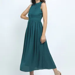 Tokyo Talkies Teal Midi Dress-image-32