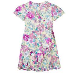 Budding Bees Yellow Floral A-Line Dress-picture-47