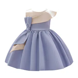 StyleCast Girls Blue Colourblocked Fit & Flare Dress-picture-30