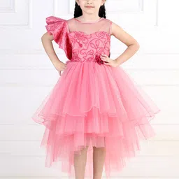 Toy Balloon kids Girls Embellished Net Midi Fit and Flare Dress image 1