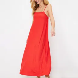 Trendyol Women Shoulder Straps Maxi Dress-picture-10