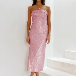 JC Mode Embellished Off-Shoulder Sequined Sheath Midi Party Dress-picture-33