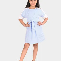 BONKIDS Girls Round Neck A-Line Dress-image-9
