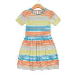 JusCubs Girls Striped Cotton A-Line Dress-image-33