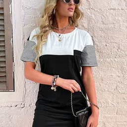 StyleCast Women Round Neck Tshirt Dress-image-40