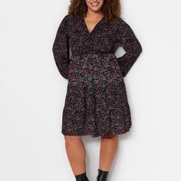Trendyol Plus Size Floral Printed Fit & Flare Midi Dress-picture-31