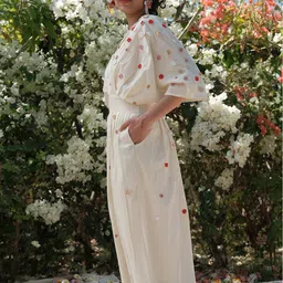 OKHAI Floral Print Ethnic A-Line Dress-picture-35