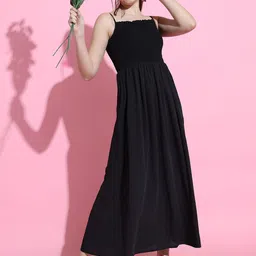 Tokyo Talkies Women Stylish Black Solid Dress-picture-42