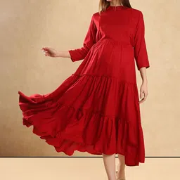 Aanyor Maternity Fit & Flare Midi Dress-picture-36
