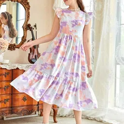 BAESD Floral Print Fit & Flare Maxi Dress-picture-34