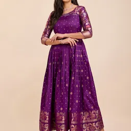 Tasarika Ethnic Motifs Printed Round Neck Fit & Flare Maxi Dress-picture-13