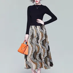 JC Collection Ethnic Motifs Printed Fit & Flare Maxi Dress image 1