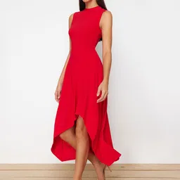 Trendyol Round Neck Fit & Flare Midi Dress-picture-36