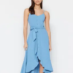 Trendyol Shoulder Straps A-Line Midi Dress-picture-45