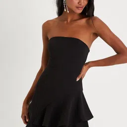 RARE Women Strapless Fit & Flare Mini Dress-image-73